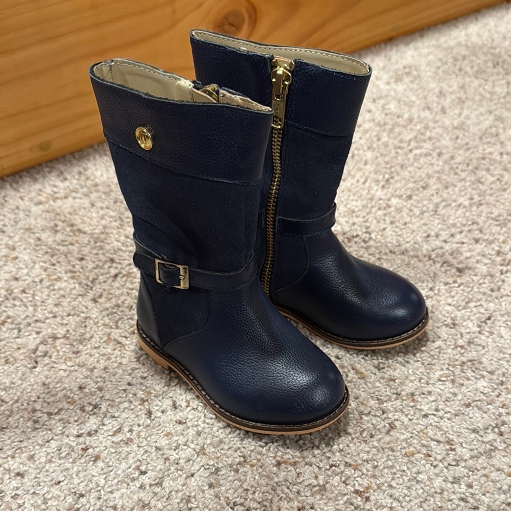 Janie & Jack Navy Blue Riding Boots